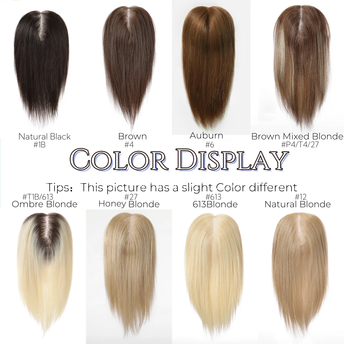 Original Human Hair Topper Women Human Hair Wigs Ombre Blonde Clip in Extensions Hand Tied MONO Base Hairpiece 14 inch,human hair toppers