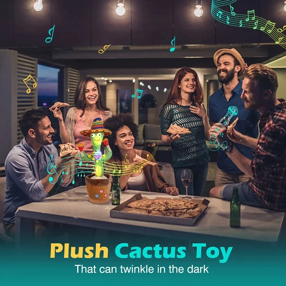 Talking Cactus Baby Toy Dancing Cactus Repeats What You say Kids English Songs Dancing Toy Gift Toddle Girls Boys dancing cactus toy