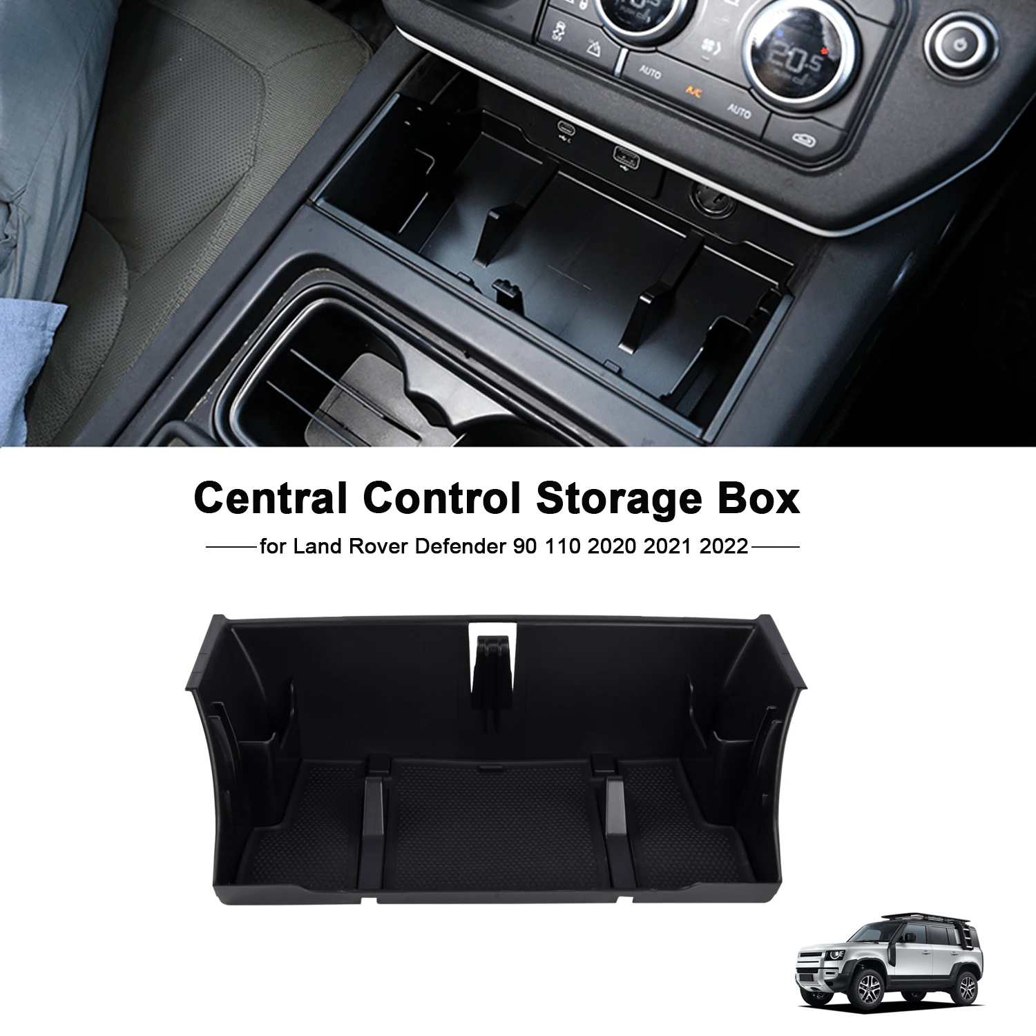 

Car Front Central Control Storage Box for Land Rover Defender 90 110 2020 2021 2022 Stowing Tidying Interior Accessories