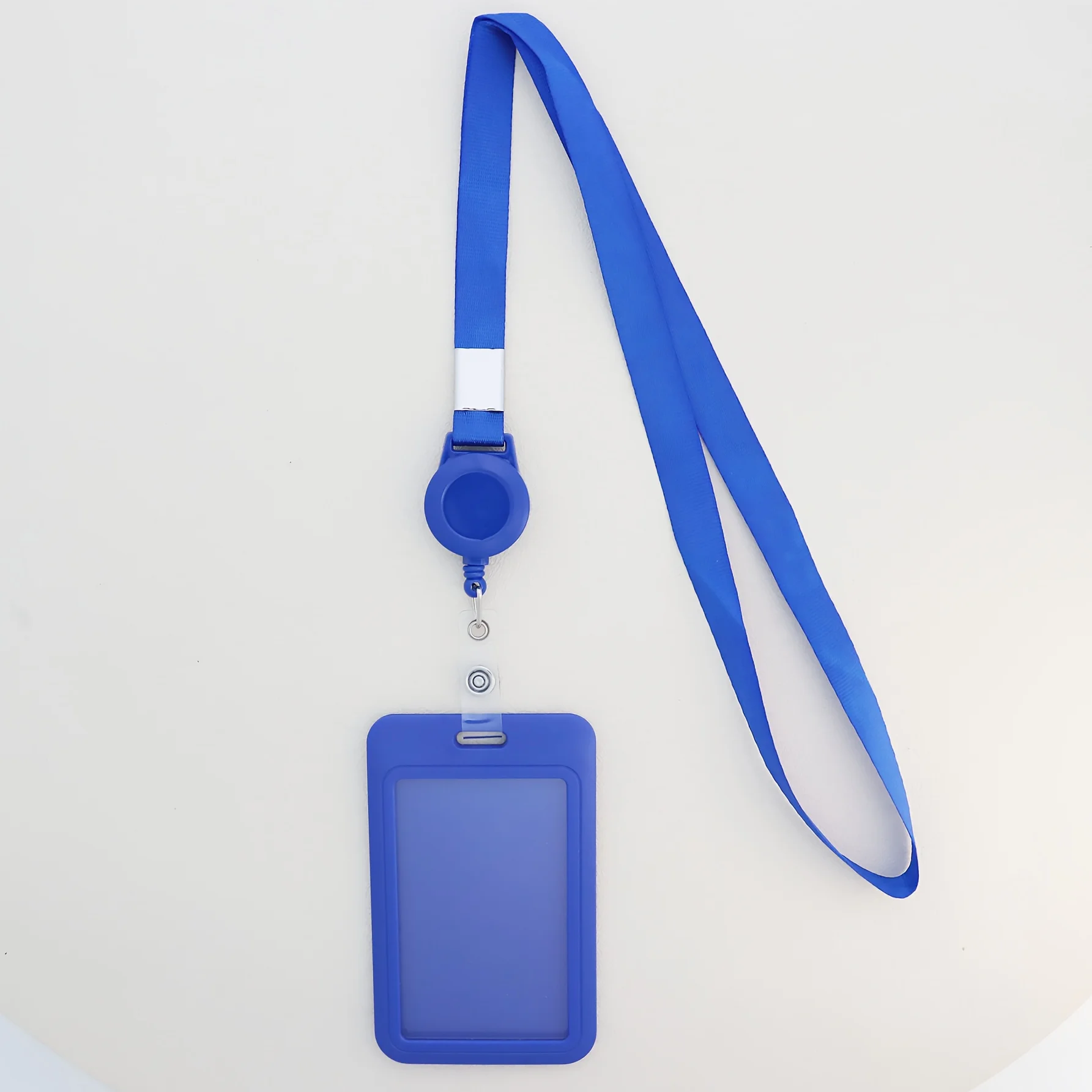 Pure Color Retractable Badge Reel Teacher Lanyard with Name Card Badge Holder Neck Strap Keychian Accessories Gift