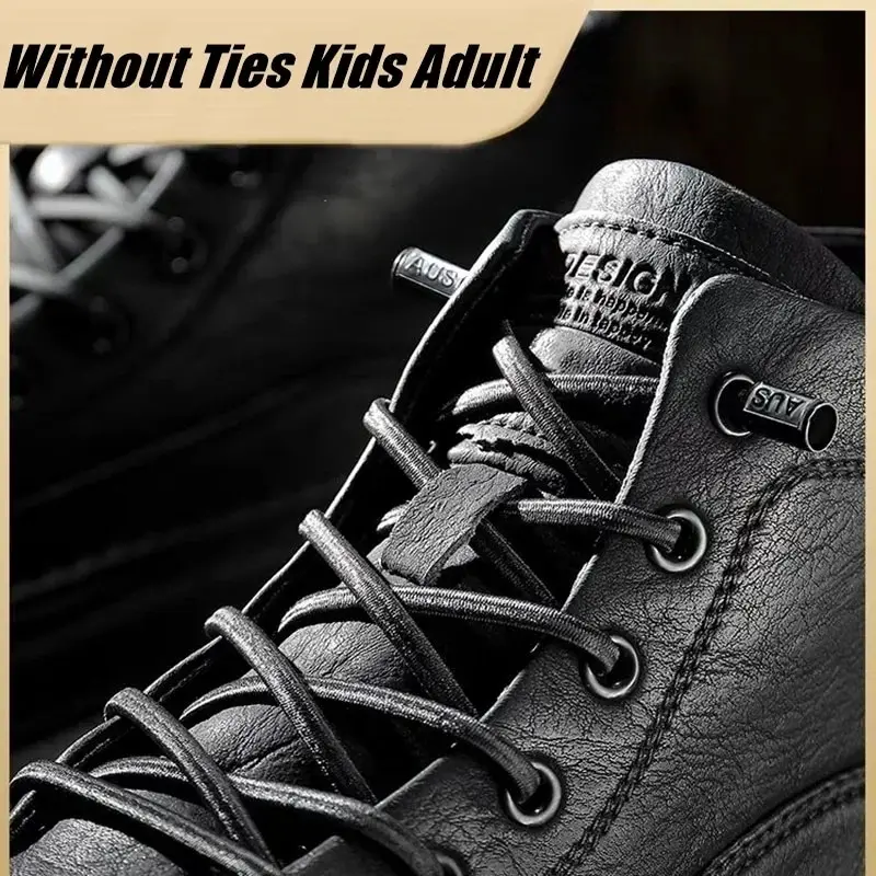 Picture of Fashion-No-Tie-Shoelaces-Elastic-Laces-Sneakers-Flat-Shoe-Laces-Without ...