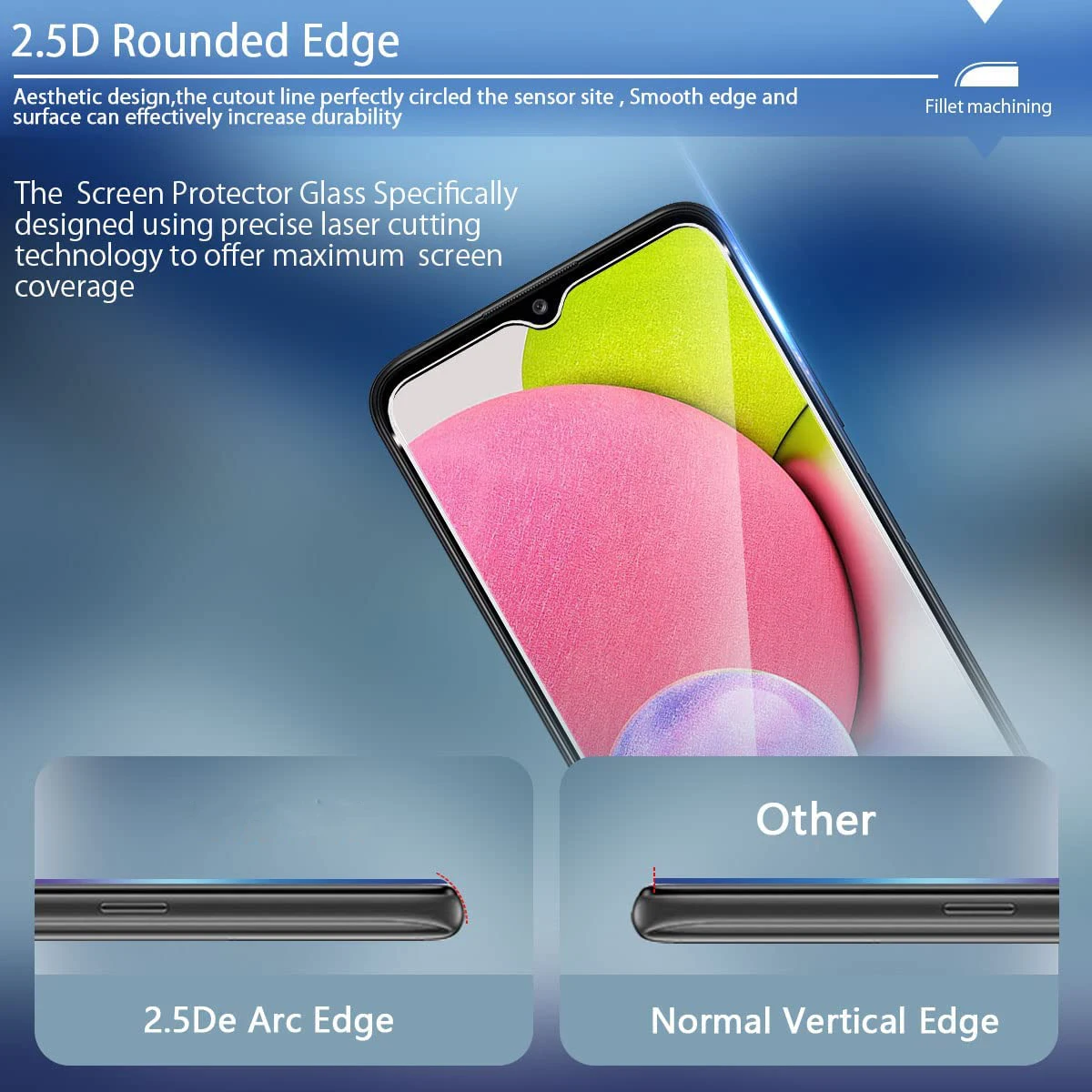 2/4Pcs vetro temperato per Samsung Galaxy A03 A03s Core A03Core pellicola proteggi schermo in vetro