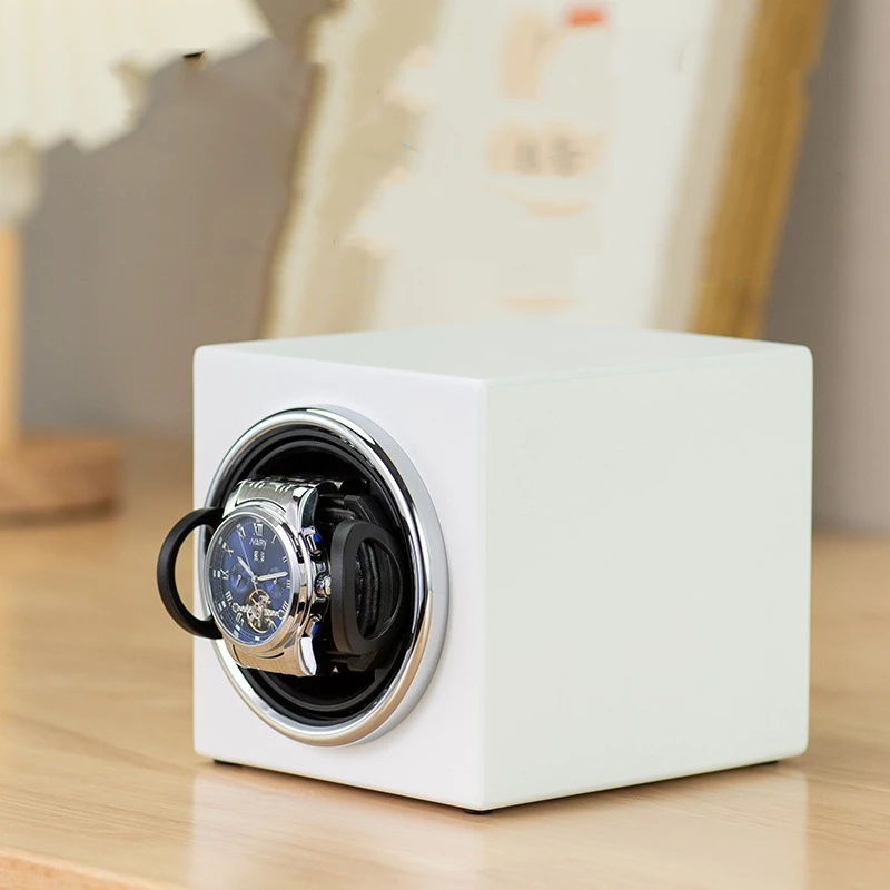 Vertical Single Watch Shaker Mini Watch Winder Motor Boxes To Mechanical Watch Matte Paint Clocks Storage Display Caskets TopRoe