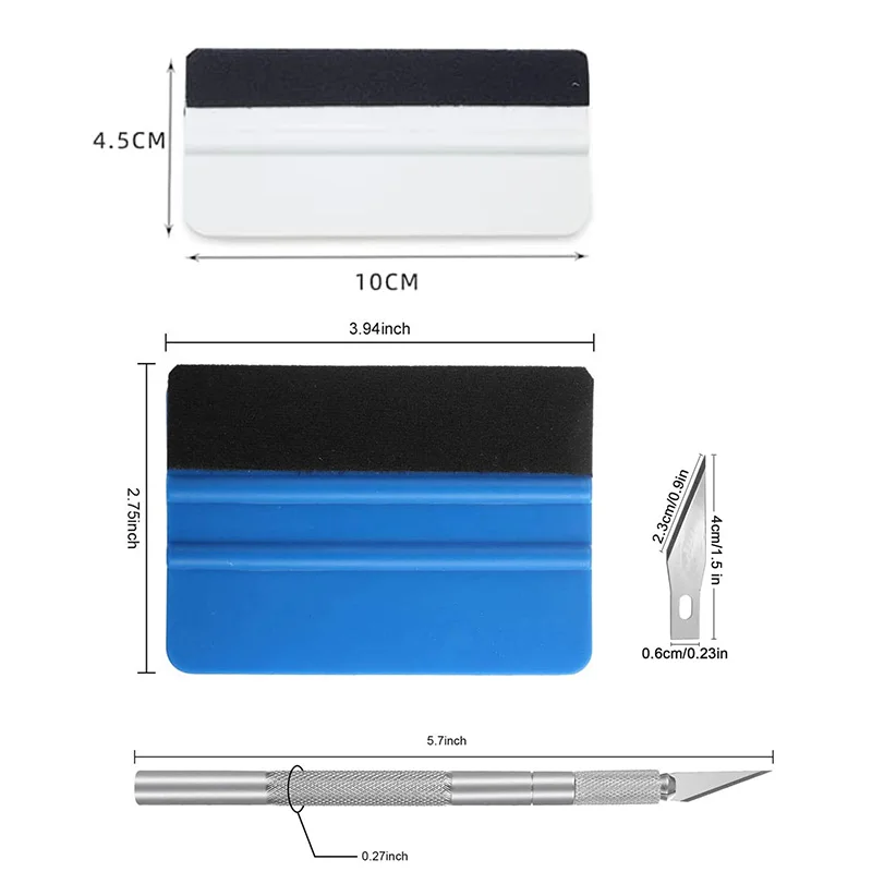 Car wrapping tools vinyl squeegee window tinting squeegee automotive film tools window tint squeegee 3Pcs/set Car vinyl wrap tool kit plastic scraper window tinting tool film felt squeegee vinyl spatula wallpaper application