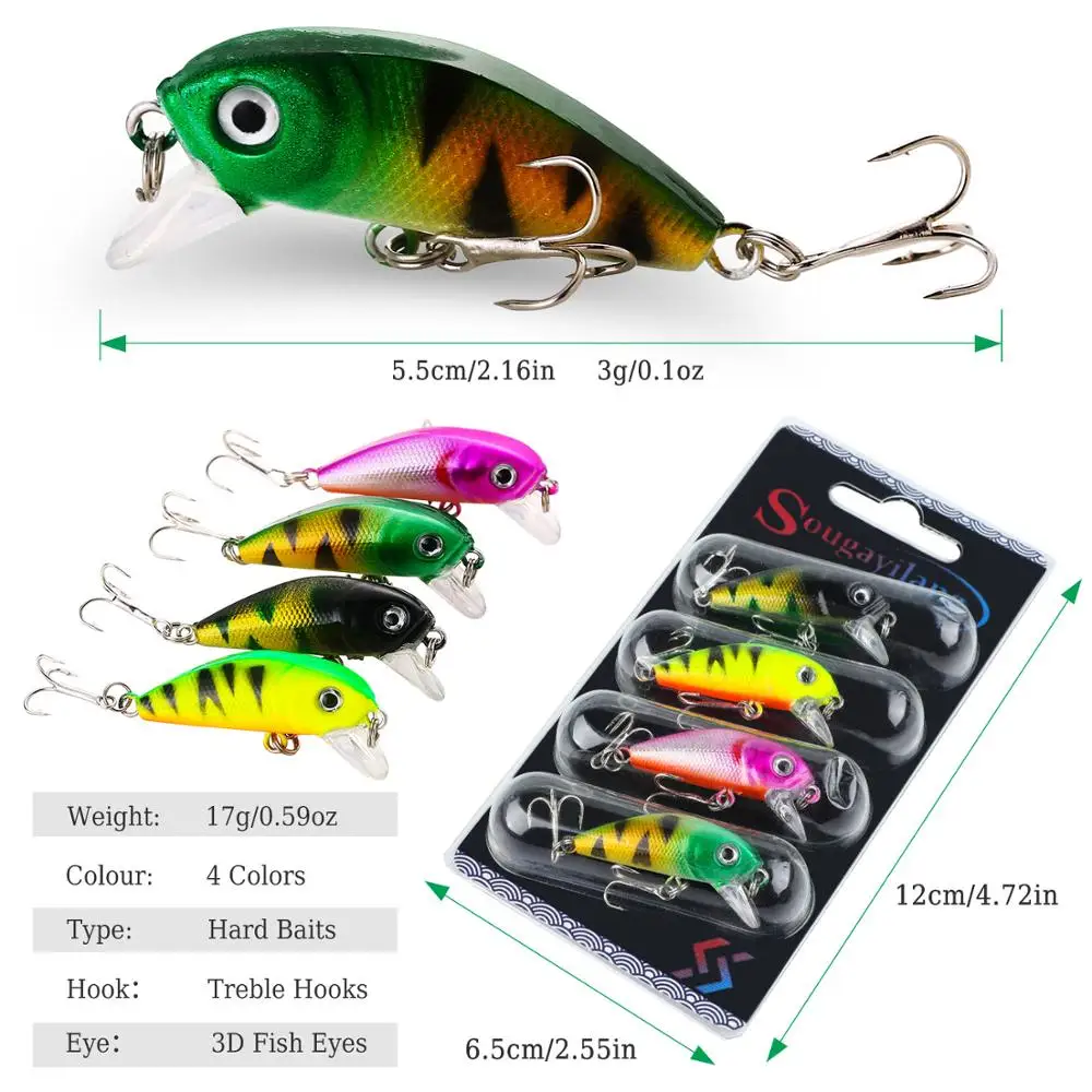 Bass Fishing Lure Wobbler Set 5