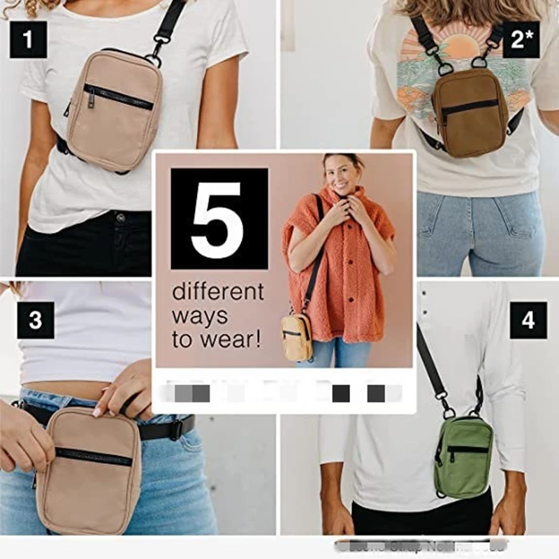 1pc Sports Crossbody Bag, Detachable Multifunctional Small Waist Bag, Casual Simple Style Outdoor Running Storage Bag pndme casual designer natural real leather men multifunctional small chest bag fashion outdoor daily youth sports crossbody bag