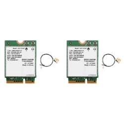 2X Wifi 6E AX211NGW Tri Band 2.4G/5G/6Ghz Wireless Network Wifi Card For Bluetooth 5.2 AX211 M.2 Keye Cnvio Windows10