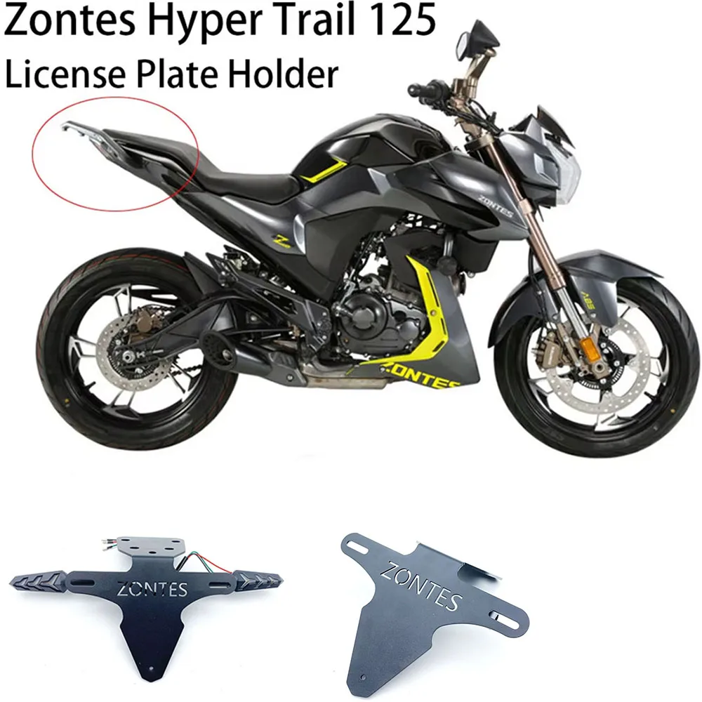 Neuer hinterer Rücklicht-Kennzeichenhalter für HyperTrail 125, Kennzeichenbeleuchtung, Blinker für Zontes Hyper Trail 125