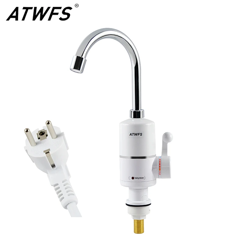 Atwfs เครื่องทำน้ำอุ่นไฟฟ้าแบบไม่มีถัง3000W, ใหม่ล่าสุดเครื่องทำน้ำอุ่นครัวก๊อกน้ำร้อนทันทีเครื่องทำน้ำอุ่น 1
