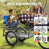 275 lbs Foldable Bike Cargo Trailer with Hitch