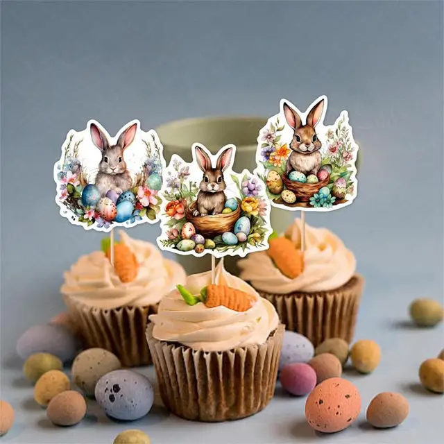 Easter Bunny Cupcake Toppers Easter Bunny Cupcake Toppers Wafer Rice