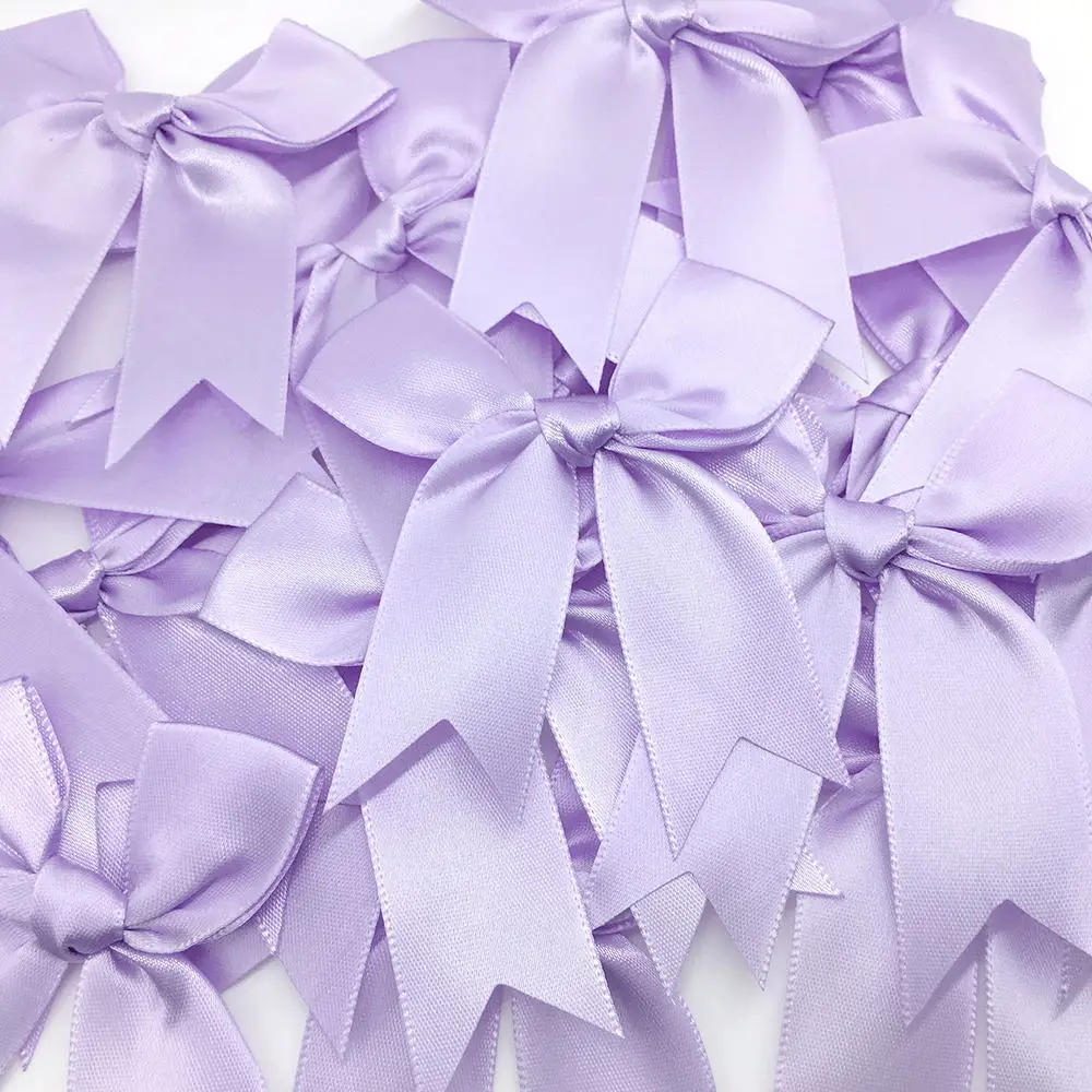 50PCS 85*85mm Satin Ribbon Bows Decoration For Craft Gift Flower Headwear Clothing DIY Wedding Invication Card Bags Party Decor ribbon decoration satin ribbons ribbon supplies satin ribbon
