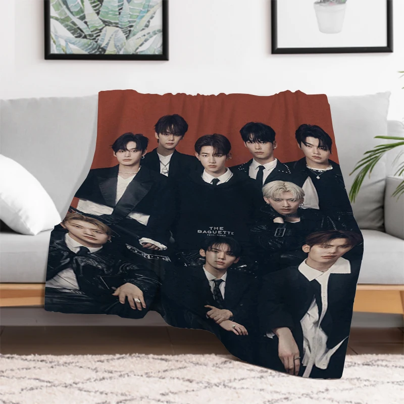 Kpop ZB1 ZEROBASEONE Bedspread on the Bed Thick and Warm Fleece Blanket Sofa Blankets & Throws Furry Winter Knee Baby Bedspreads 2