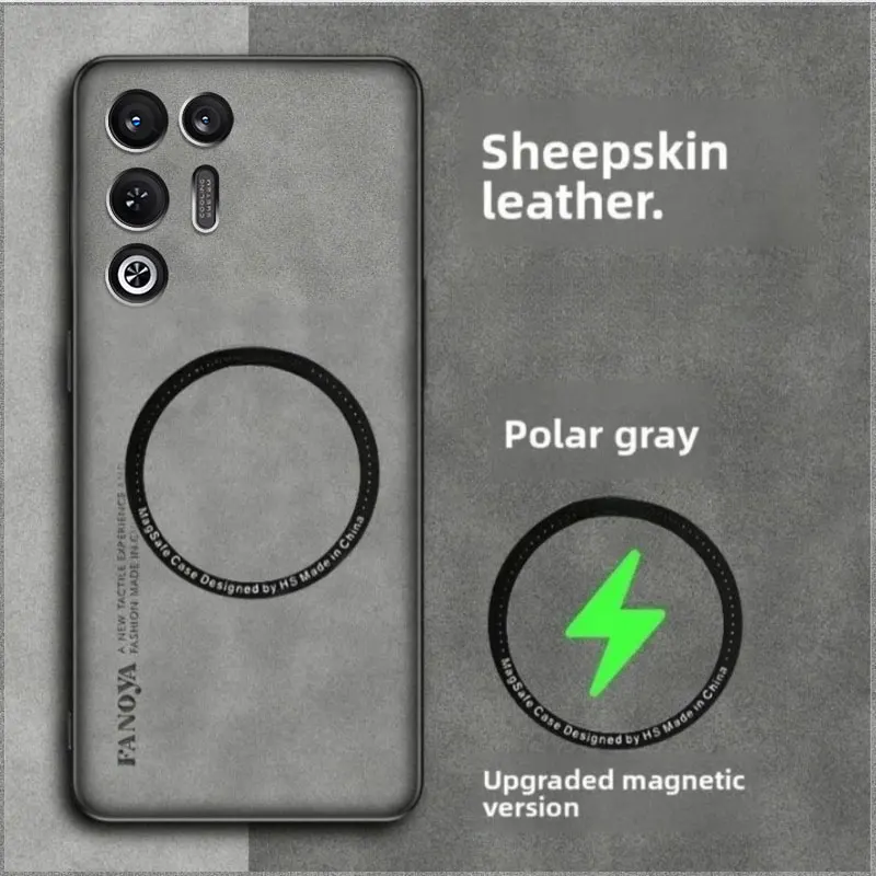 Premium PU Leather Shockproof Case with Magnetic Wireless Charging Cover, Compatible with RedMagic 11 Series