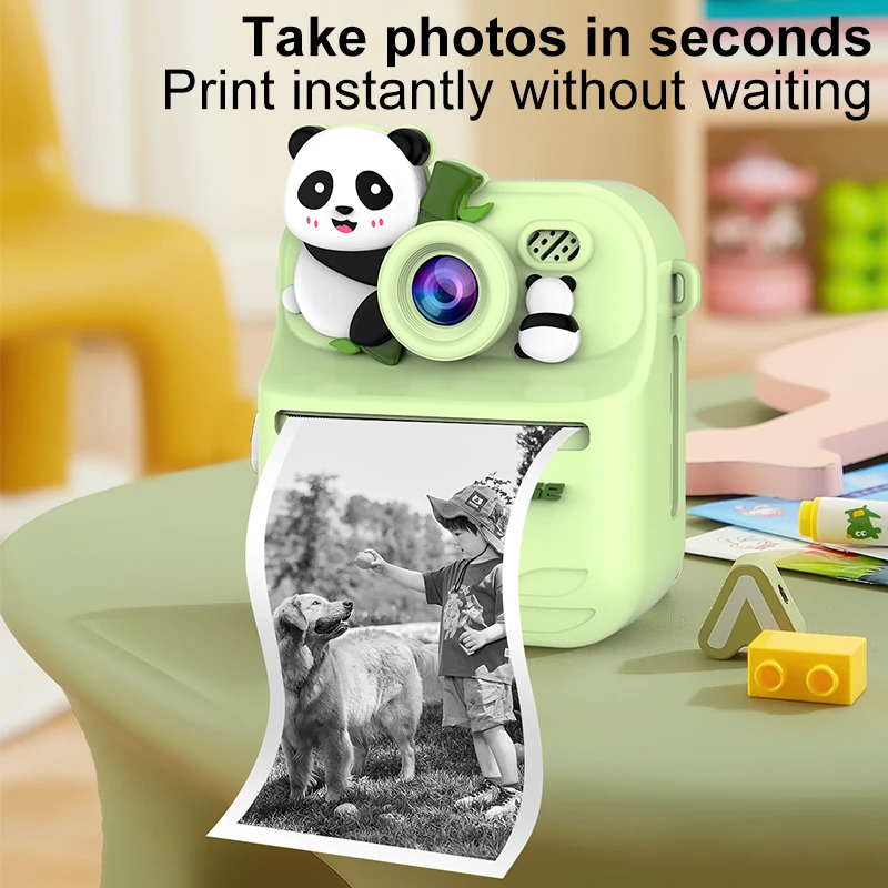 Thermal Printer Children Digital Camera Instant Print for Kids Photo Printing Camera Video, 32G Memory Card option