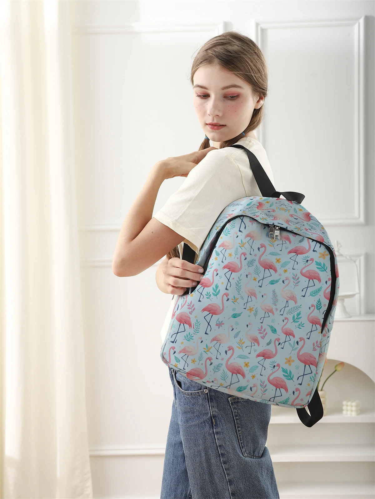 New men's and women's large capacity university backpacks, fashionable women's laptops, backpacks, cute girls' travel bags