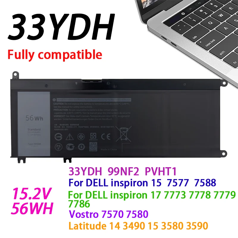 KHlove 33YDH Laptop Battery for Dell Inspiron 15 7577 7586 17 7773 7778