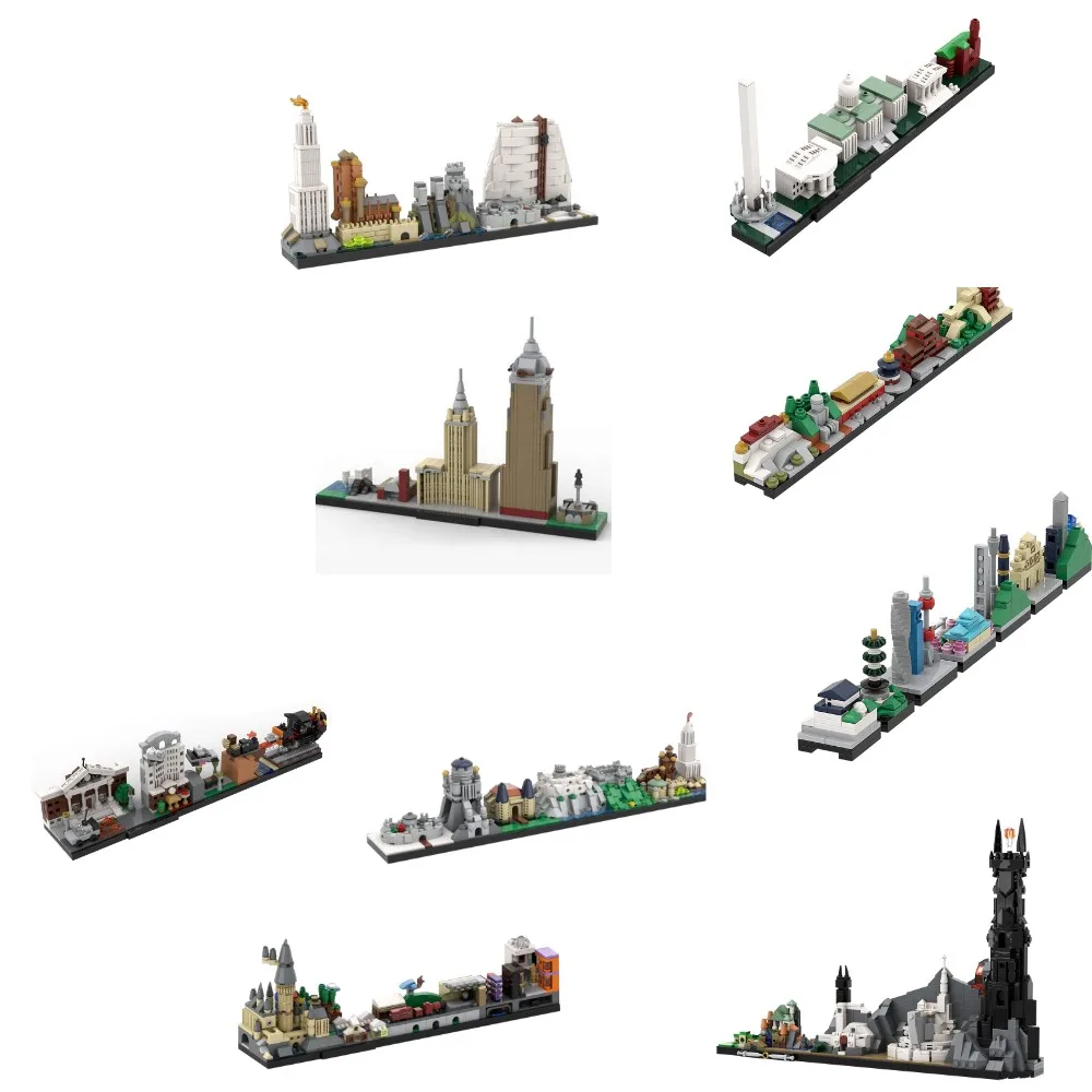 Gobricks Moc Game Of Thronesed Westeros Skyline Building Block City Washington Dc Skyline Bricks Cleveland Skyline Toys Regalo Per Bambini
