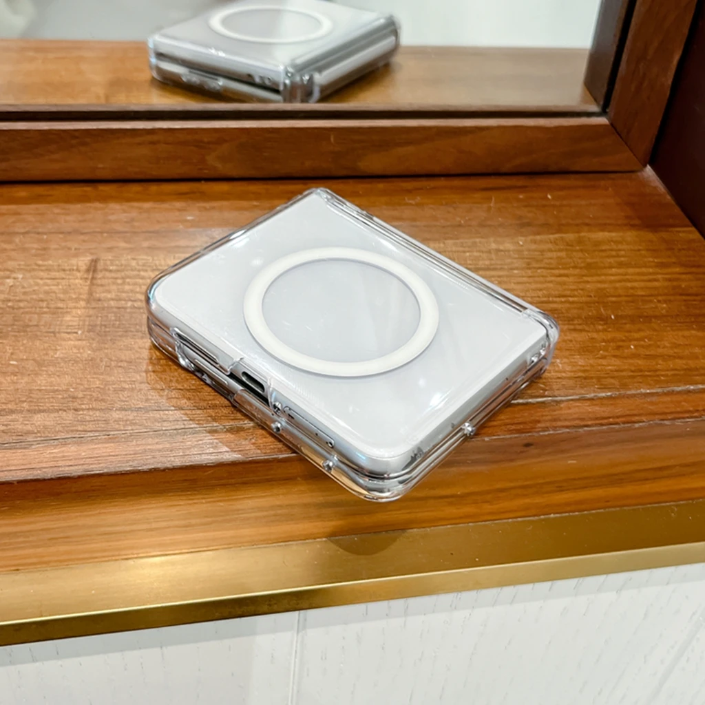 Enhanced Magnetic Transparent Shockproof Phone Case with Wireless Charging Compatibility