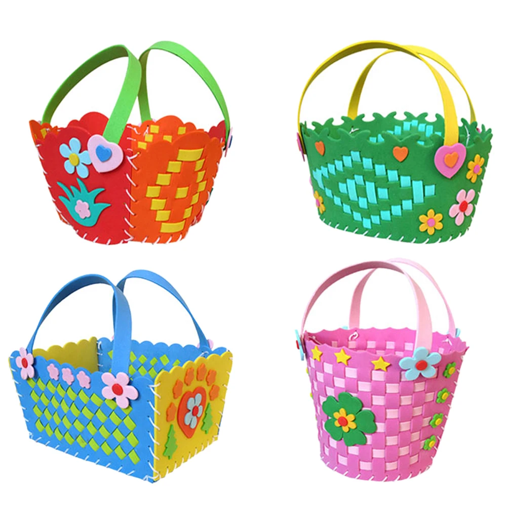 EVA Fine Arts Craft Puzzle Handmade DIY Foam 3D Flower Basket Parent Child Activities Random Style for Early Childhood Education