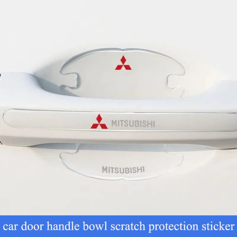 Anti-scratch Transparent Car Door Bowl Handle Protection Decal for Mitsubishi Lancer EX 10 Lancer Outlander ASX Pajero