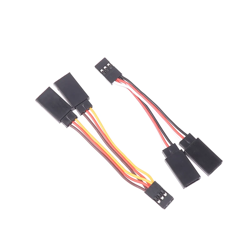 Hot Sale 5 Pcs JR/Futaba Style Servo 1 To 2 Y Harness Leads Splitter Cable Male To Female Extension Lead Wire For RC Models 7Cm 5