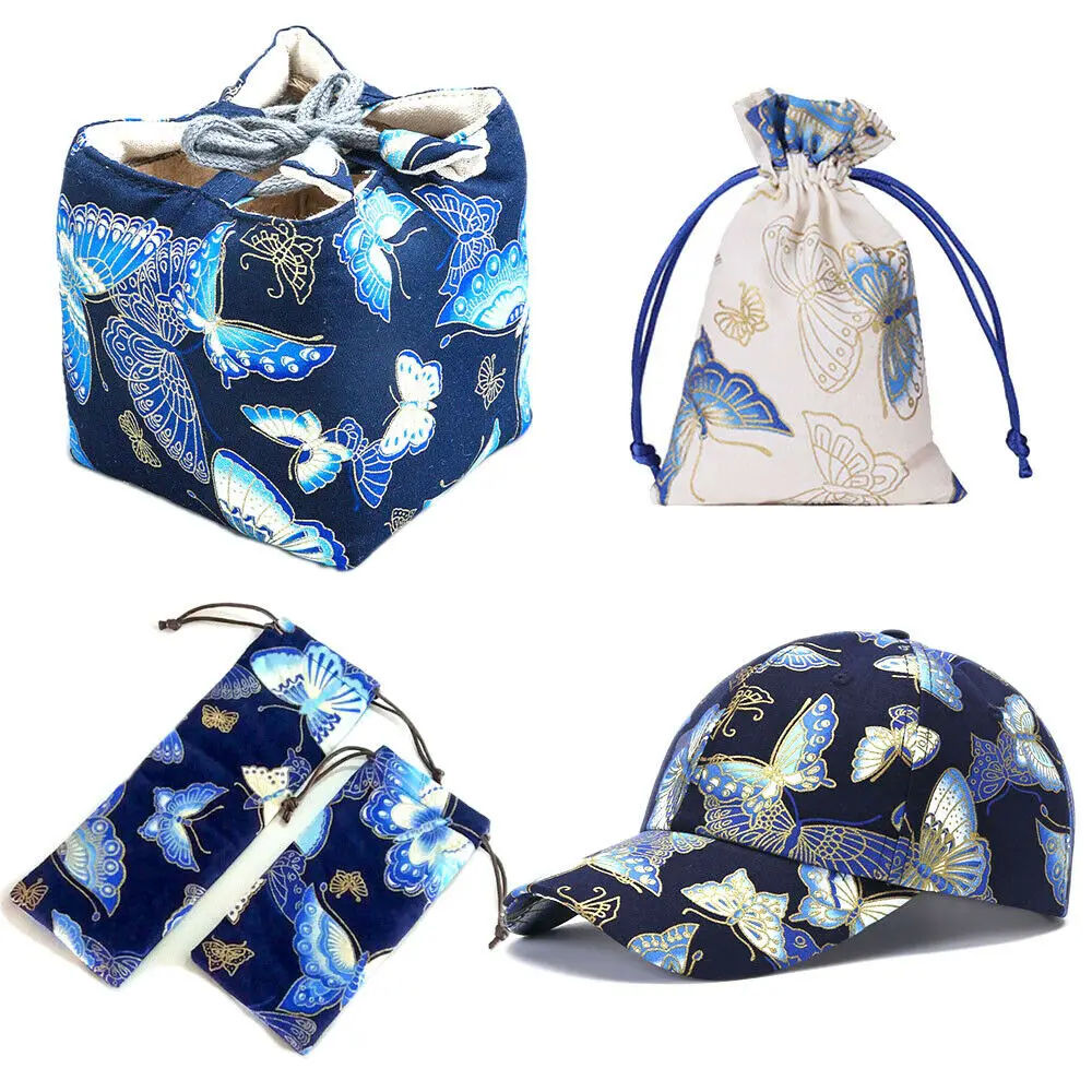 Bronzing Butterfly Printed Pure Cotton Fabric for DIY Handmade Sewing Bag Clothing Pillowcase Bedding Sheet Textile Materials