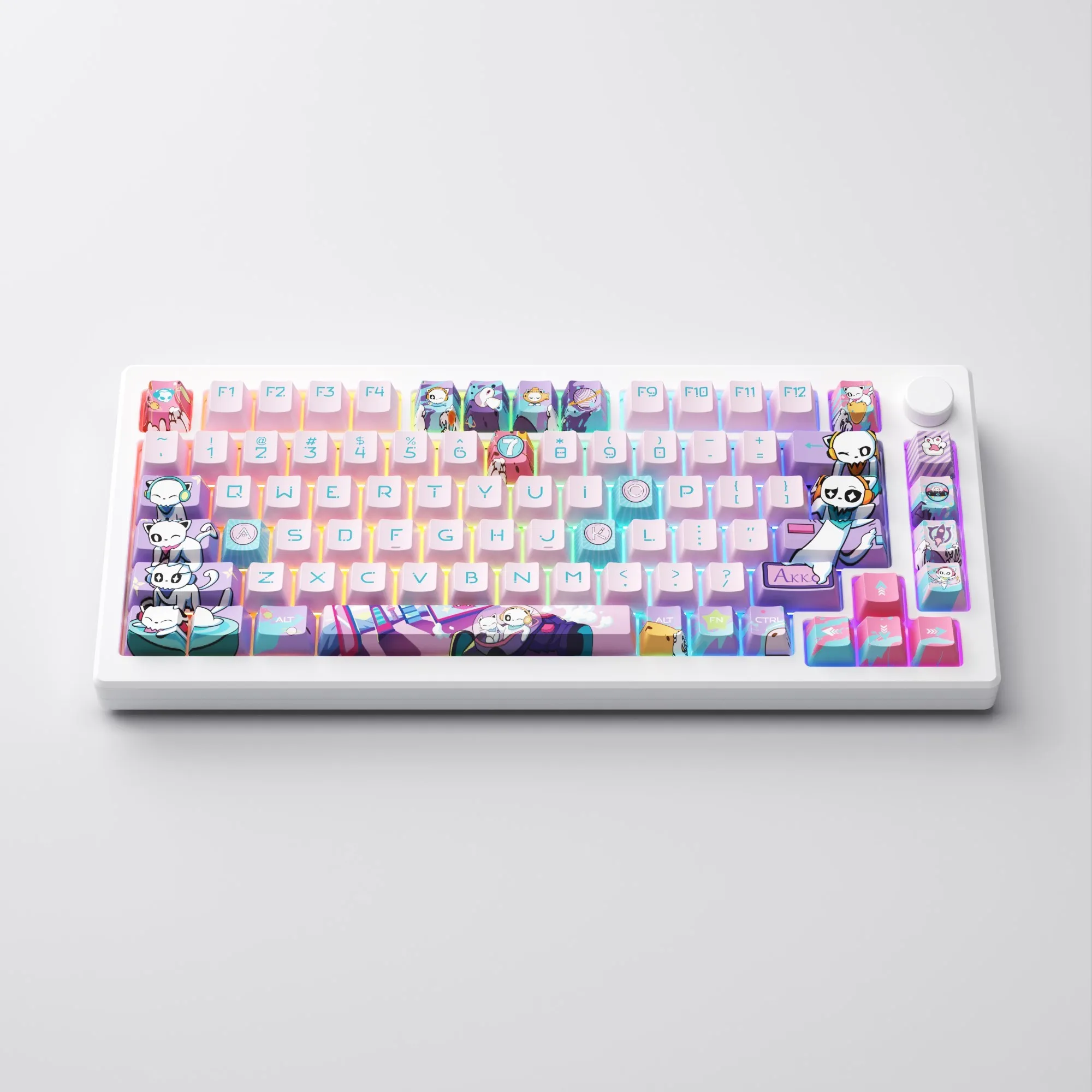 Akko PC 7 ֳ 75% Ű,   ӿ Ű, RGB ֽ Ŷ Ʈ, ׳ƽ ġ , MOD007