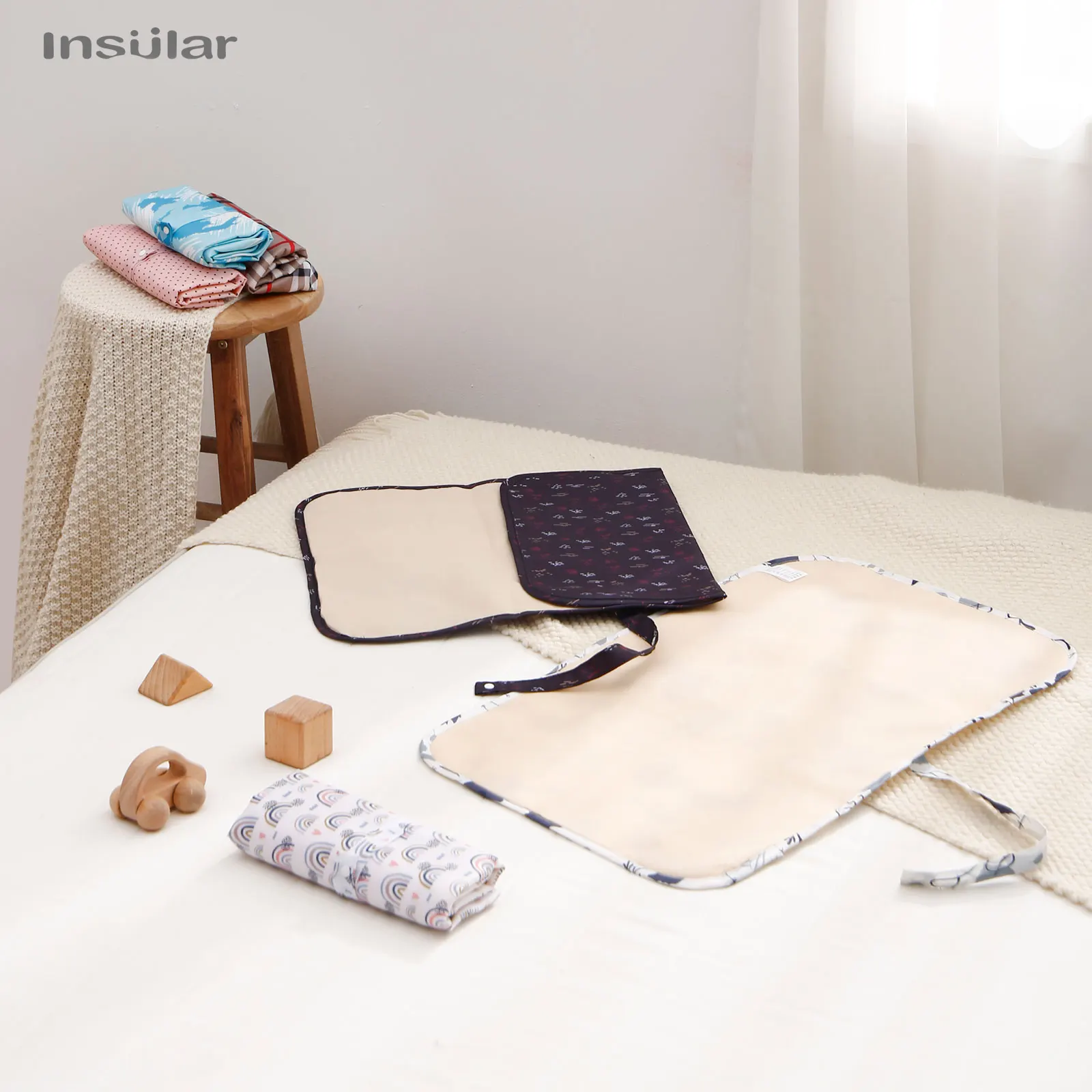 Foldable Baby Diaper Changing Pad Waterproof Newborn Portable Toddler Changing Table Durable Oxford Baby Sheet diaper changing pad diaper changing mat