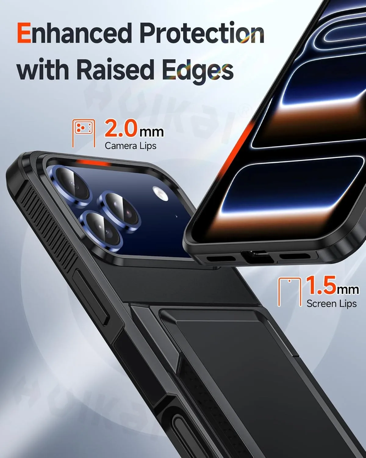 Premium Wallet Case with Credit Card Holder and Heavy Duty Shockproof Protection