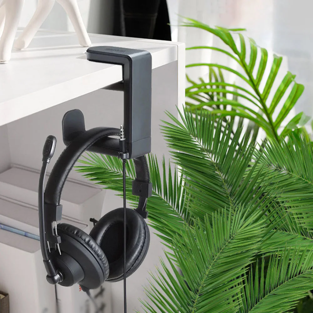 

Universal Headphone Punch-Free Stand Desktop Headset Holder Adjustable Under Desk Earphone Hook Arm Clamp Table Mount