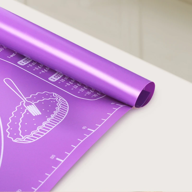 Silicone Kneading Pad Silicone Pad Kneading with Scale Meter Pastry Fondant Mat Kitchen Baking 45x60CM