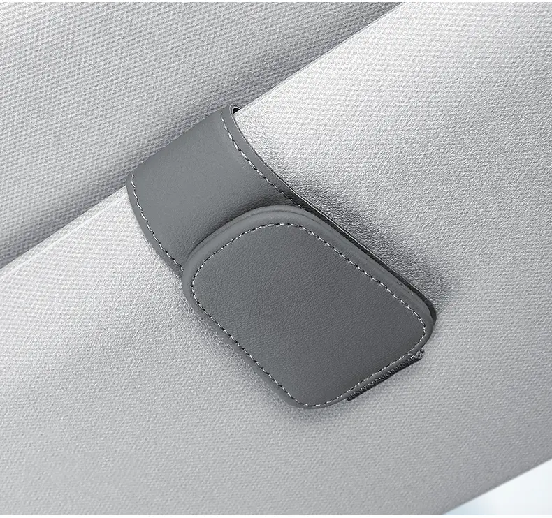 Sunglasses Holder Is Suitable for Car Sunshades Magnetic Leather Sunglasses Clip and Ticket Clip Car Sunshade Accessories - Image 12