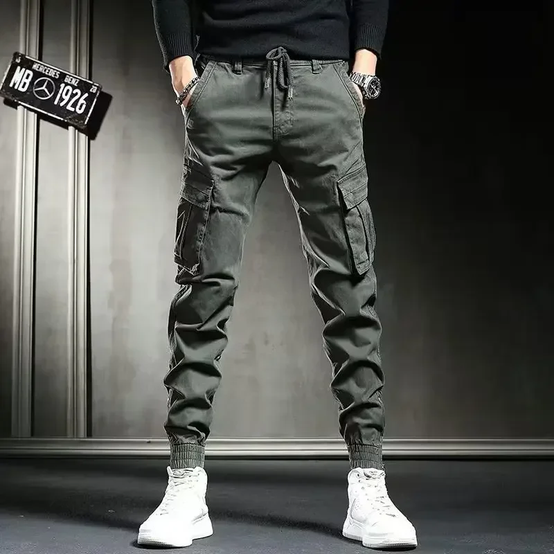 Man Tactical Military Cargo Pants Spring Men Techwear High Quality Outdoor Hip Hop Work Stacked Trend Slacks Harem Y2k Trousers