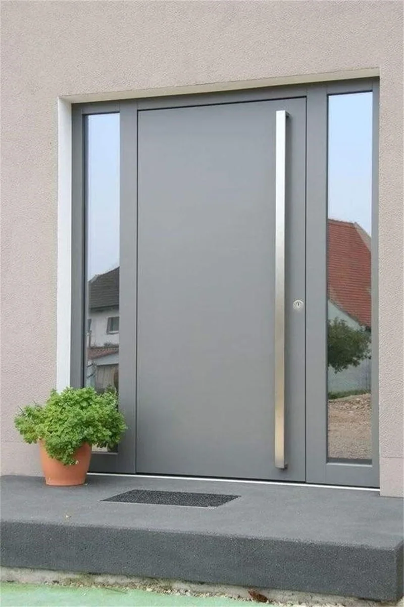 Villa Entry Door Main Entrance Security Interior Revolving Doors of House Tempered Glass Aluminum Modern Pivot Doors