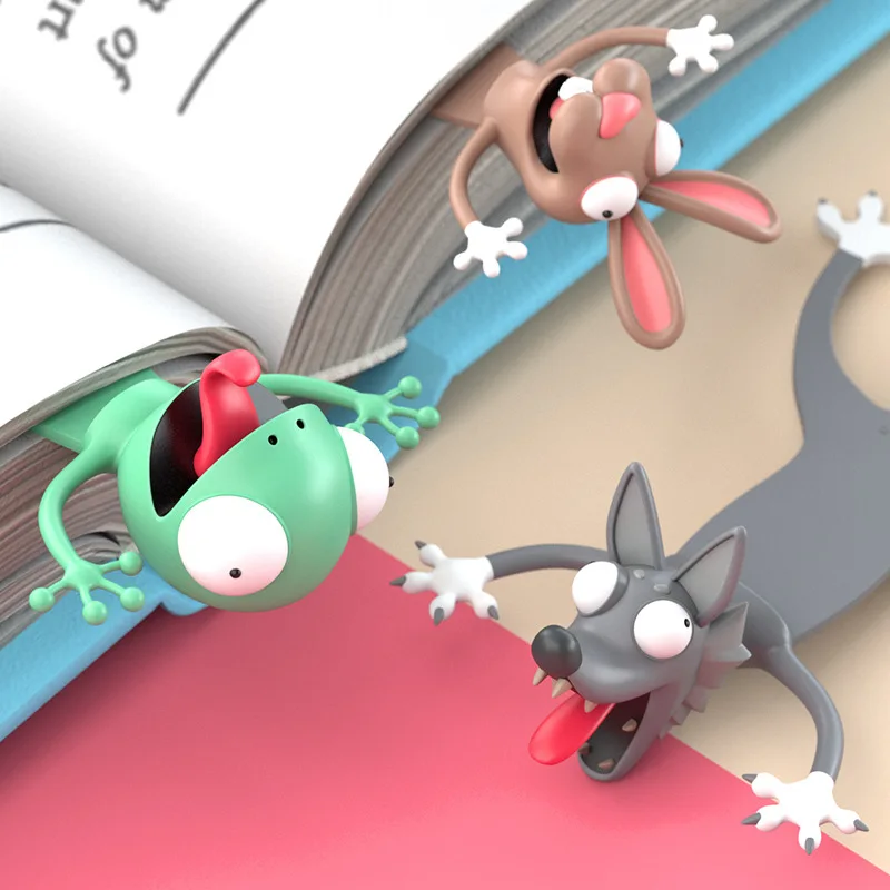 Animal Bookmark Funny 3D Stereoscopic Cartoon For Reading Lovers Student School Supplies 1 Piece