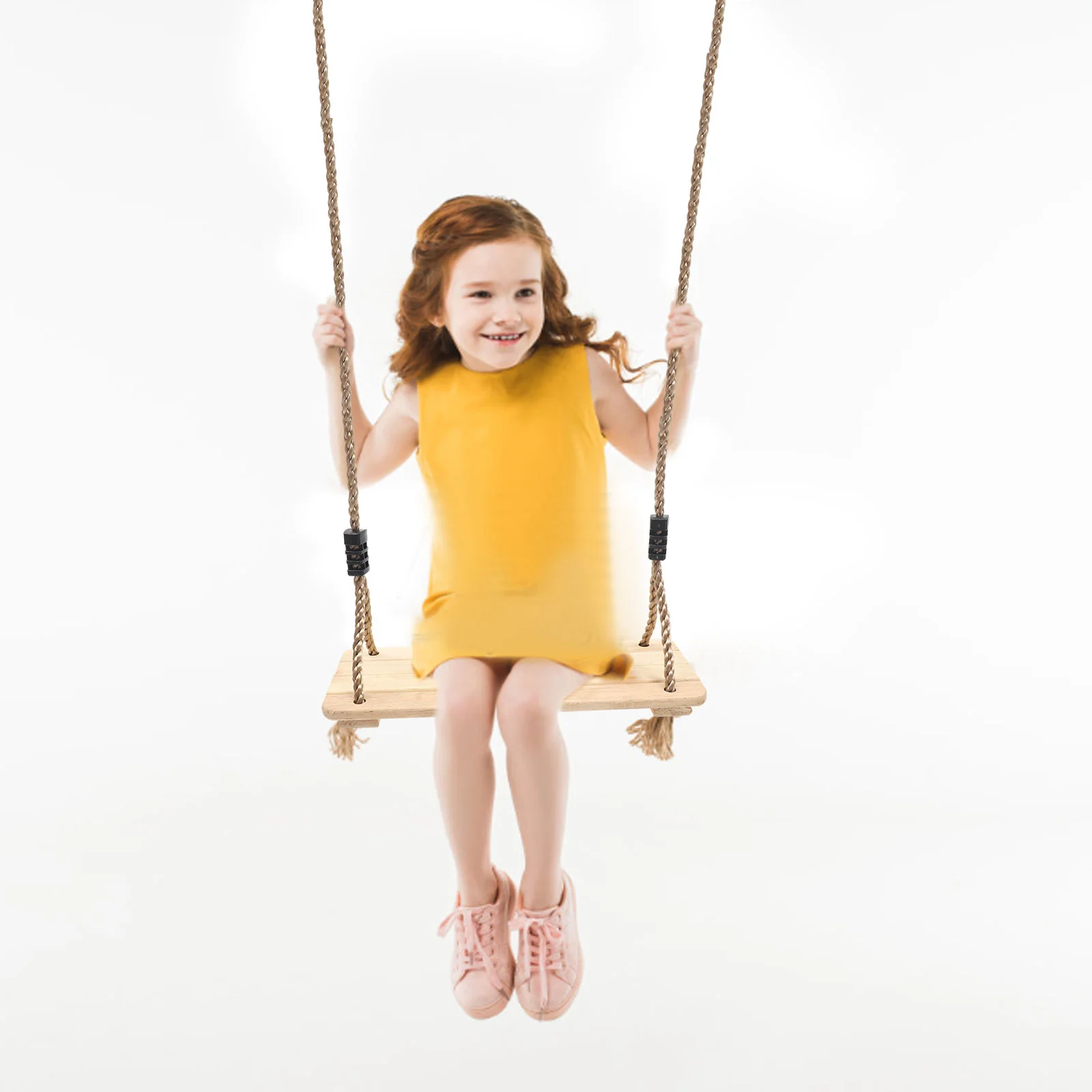 Children's Pine Swing Wooden Hanging Bench Chair For Room Tree Swings Outdoor Toys Decor Kids 5