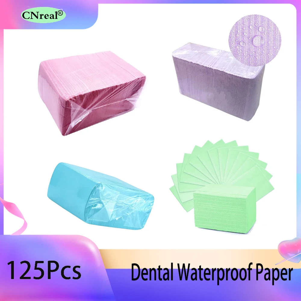 

125 Pcs/Bag Dental Disposable Waterproof Medical Paper Oral Hygiene Dental Clean Pad Dentist Napkins Bib Dentisty Products Tools