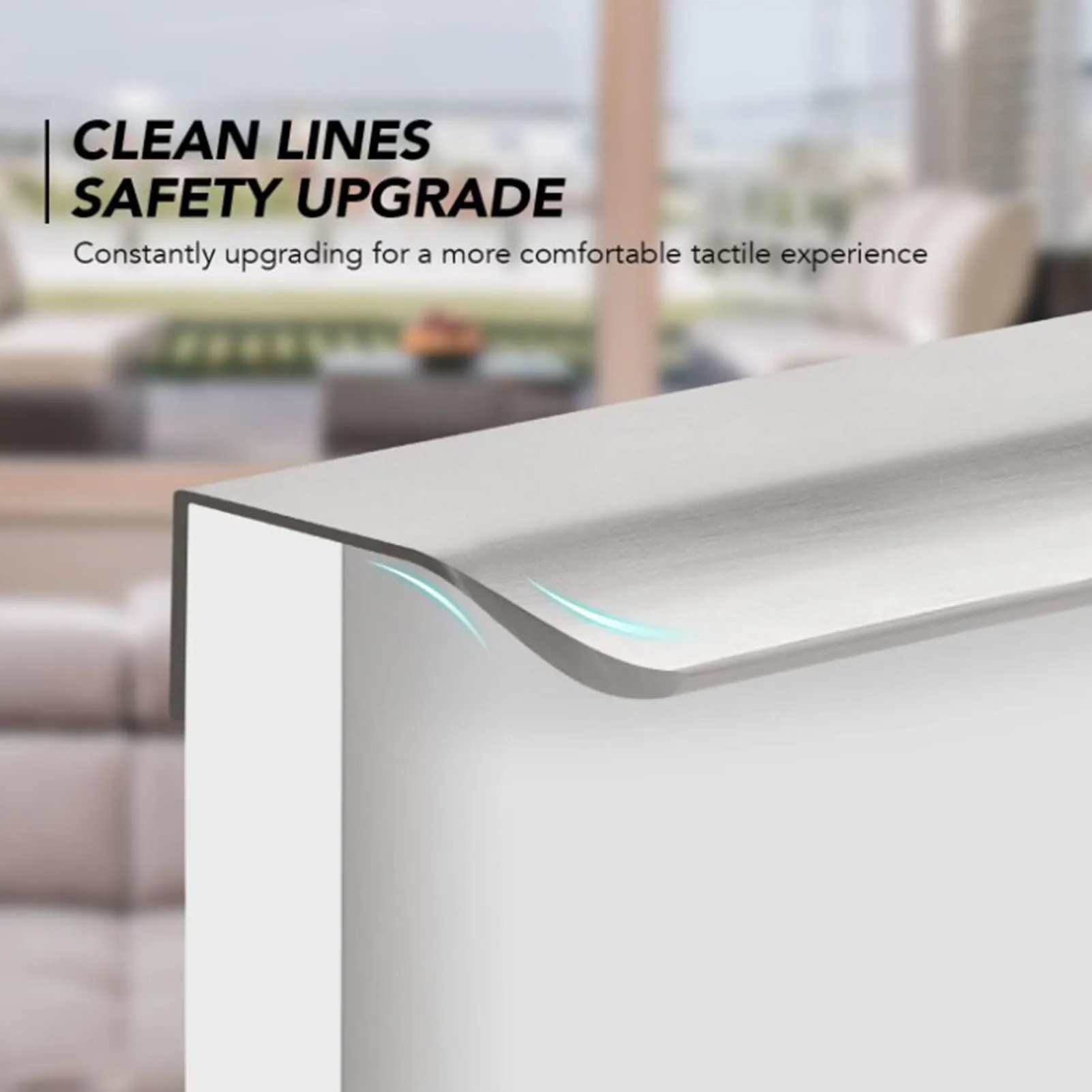 Description Picture 3 of itemFinger Edge Pulls for Cabinets Metal Dresser Knobs Cabinet Door Pulls Knobs for Dresser Drawer Cupboard