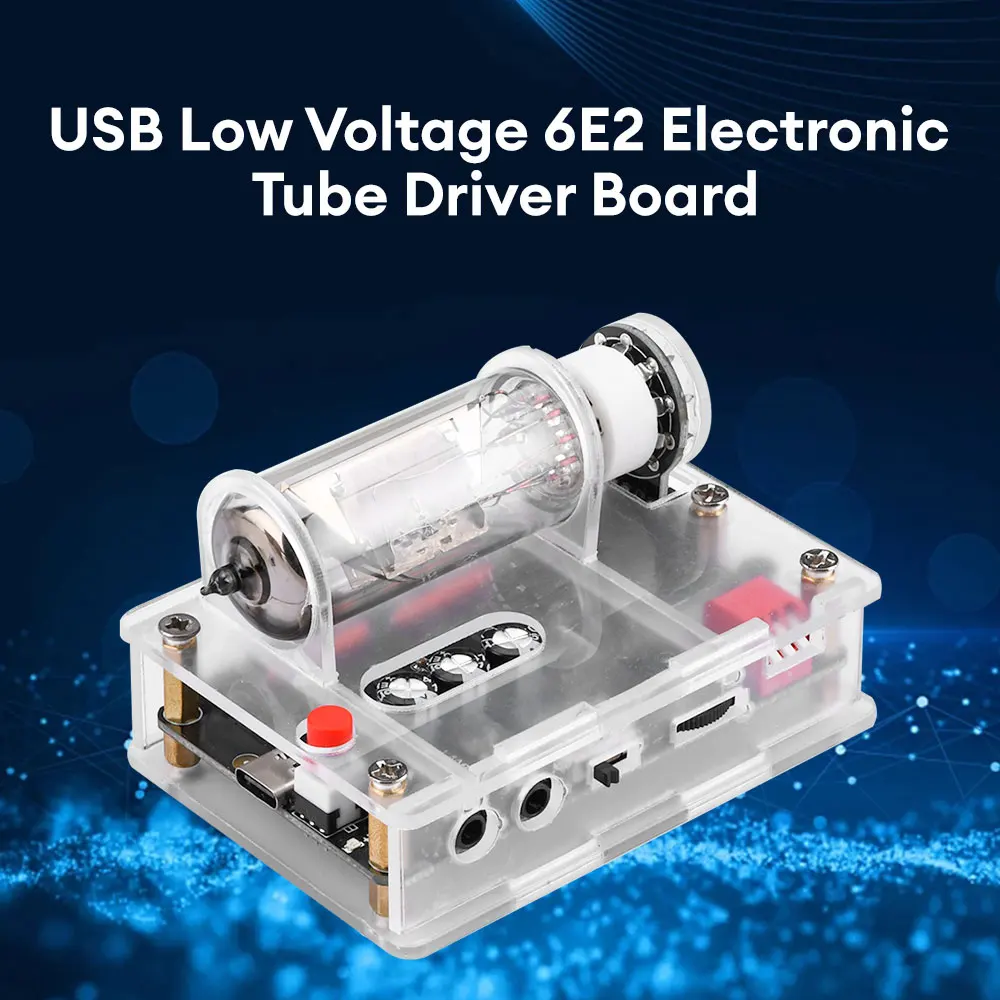 

6E2 Electronic Tube Driver Board USB Low Voltage VU Meter Audio Level Indicator Board Module Audio Driver Module TYPE-C DC5V