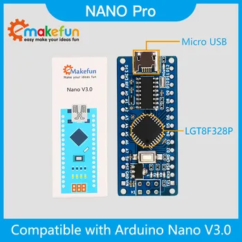 Emakefun lgt-nano Pro dla Arduino Nano V3 0 LGT8F328P kompatybilny z płytą Nano Atmega328p z interfejsem USB tanie i dobre opinie CN (pochodzenie) Nowy REGULATOR NAPIĘCIA For Arduino Nano V3 0 do komputera Normal LGT8F328P for ATMEGE328P