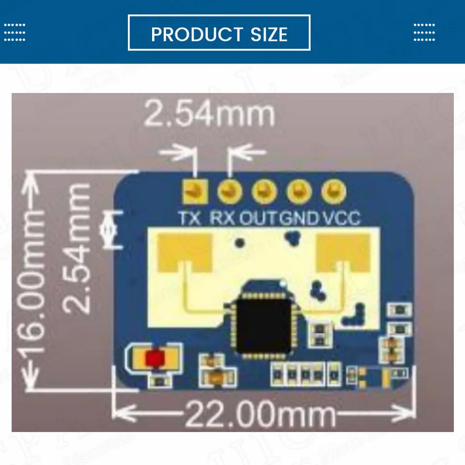 LD2410C 24GHz Human Presence Sensor High Accuracy FMCW Wave Radar Induction Module Body Heartbeat Detection Sensors image 5