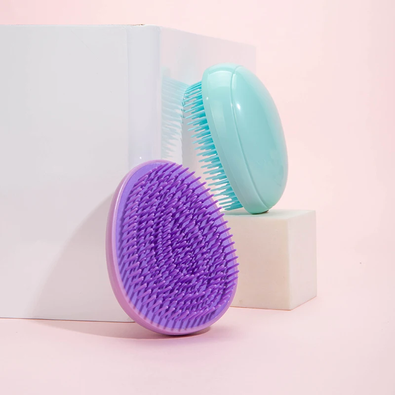 Mini Detangling Hair Brush Egg Round Shape Hair Brushes Anti-knotting Hair Smoothing Combs Anti Static Massage Hair Care Tools 3