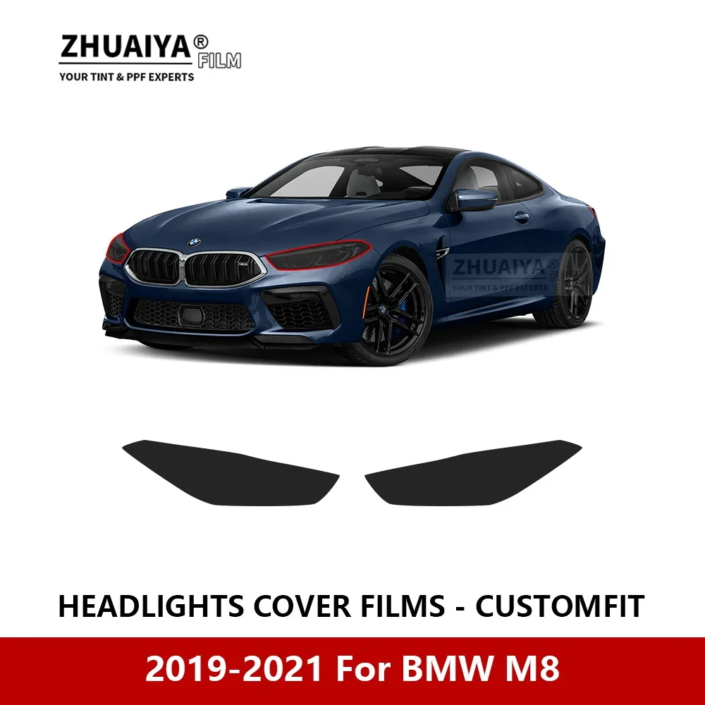 

Для BMW M8 2019-2021 Автомобильная внешняя фара против царапин PPF предварительно отрезанная Защитная пленка для ремонта автомобильные наклейки аксессуары