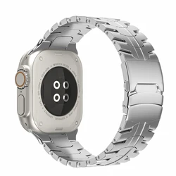 Luxury Titanium Metal Watch Strap - Premium Bracelet for Series 11 10 46mm (Silver)