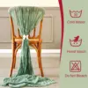 set of 6 Sand Cheesecloth Table Runner Gauze Semi-Sheer Boho or Rustic Wedding Table Decor for Wedding Decor Arch Bridal Shower 5