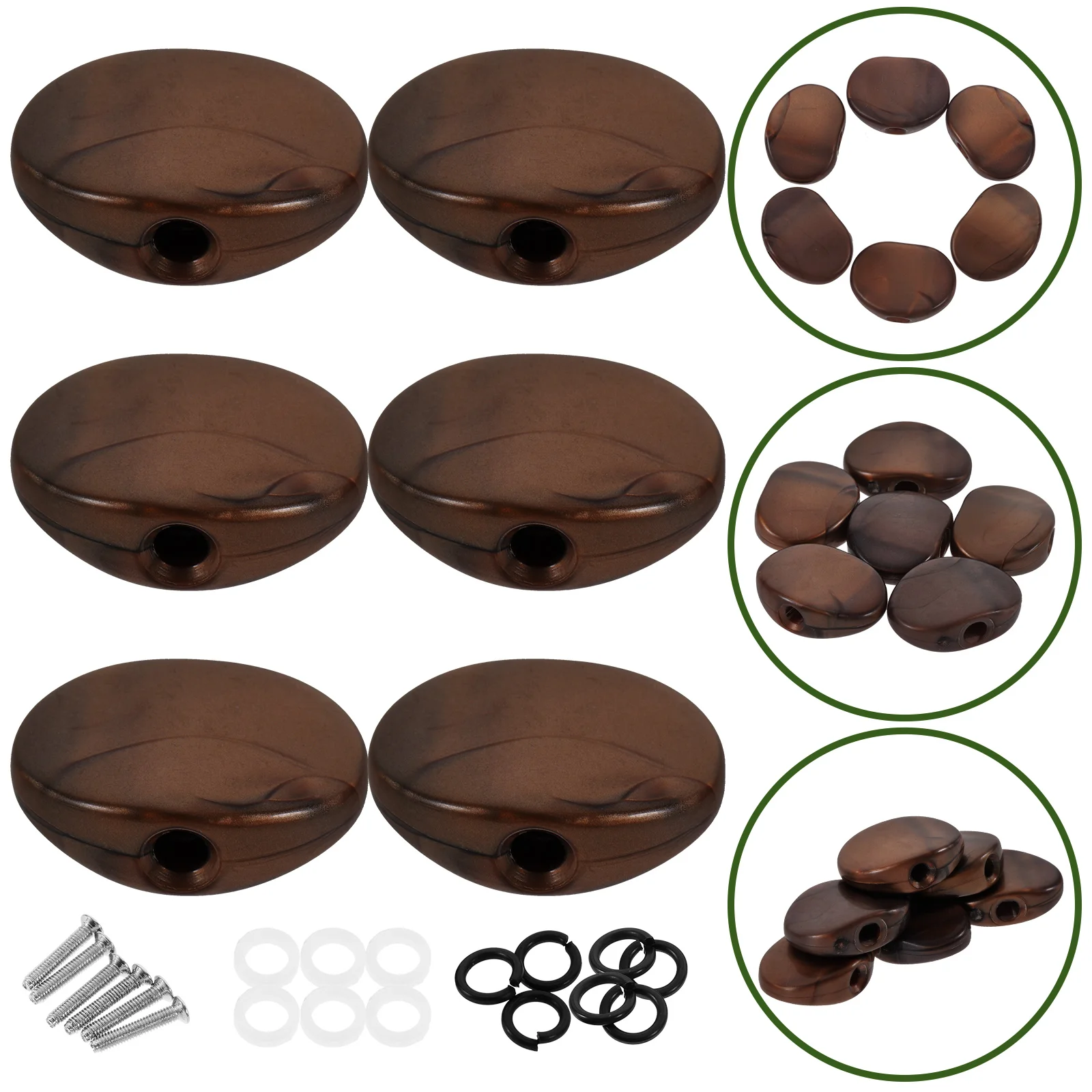 

6 Pcs Guitar Tuner Bass Guitars Piano Button Tuning Knobs Plastic Peg Buttons Acoustic Electric
