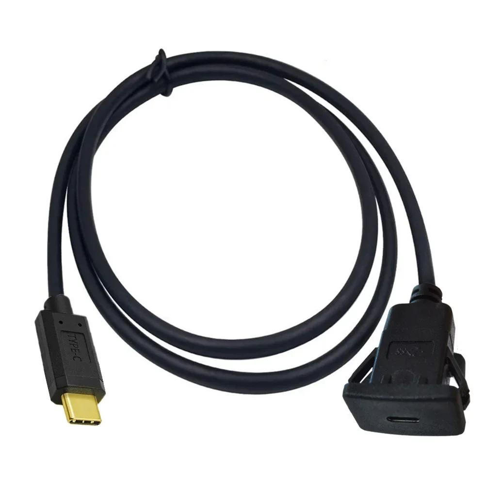 USB-C 3.1 IP67 Tipo Di Cavo Impermeabile C 90 Gradi Maschio A Femmina Pannello Auto Cruscotto Installazione Connettore Prolunga - Foto 4