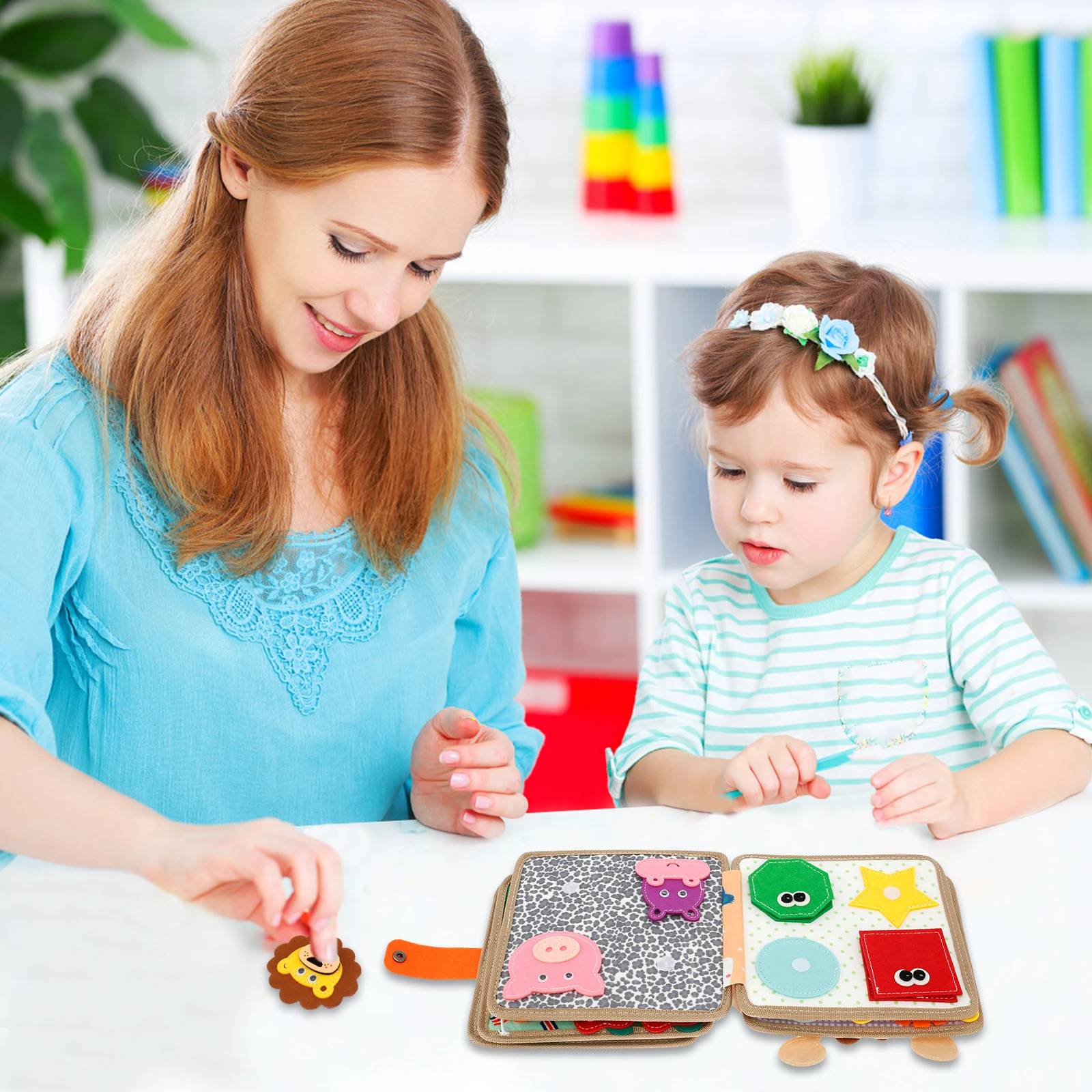 Quiet Books for Toddlers Soft Baby Books 3D Touch Feel High Contrast Cloth Book Sensory Early Learning Soft Activity Busy Book