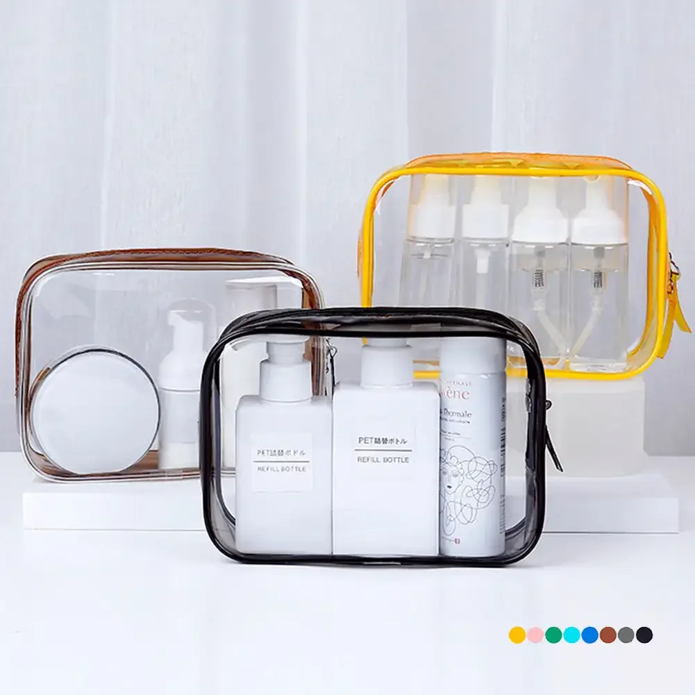 Travel Storage Bag Cosmetic Bags PVC Waterproof Transparent Cases Large Capacity Plastic Zipper Wash Bag Portable Make Up Pounch storage bag cosmetic bag cosmetic storage bag toiletry bag makeup bag cosmetic case product storage bag
